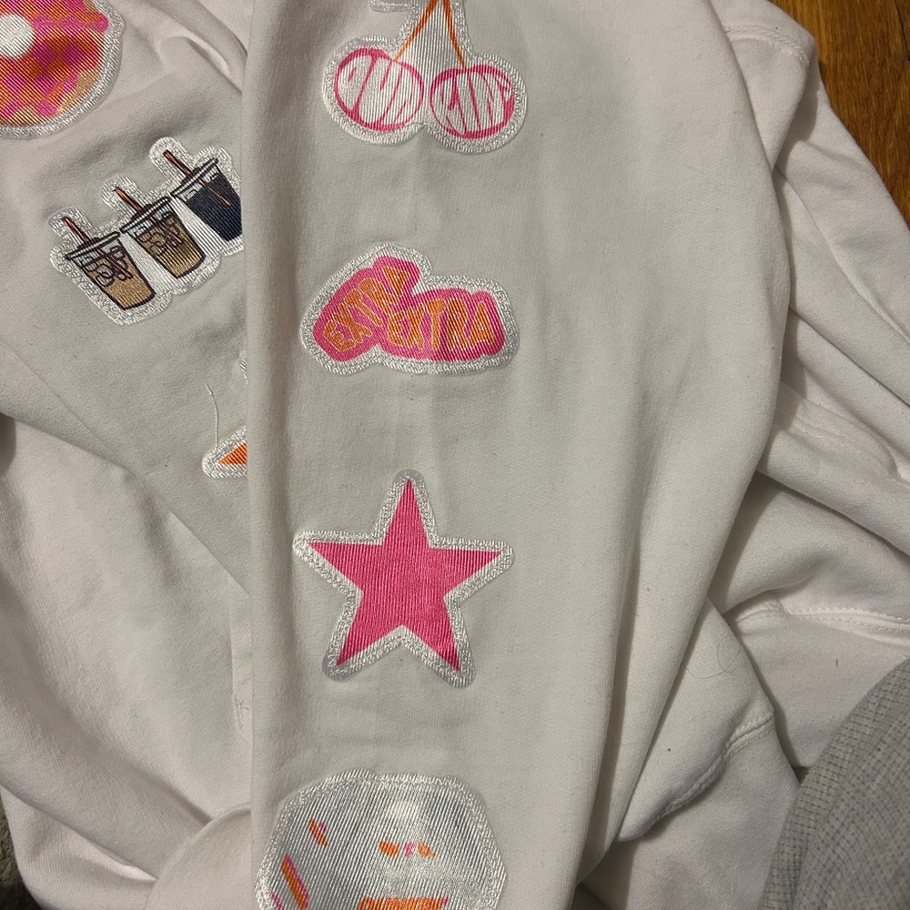 White BRO denim Hoodie - Picture 3 of 4